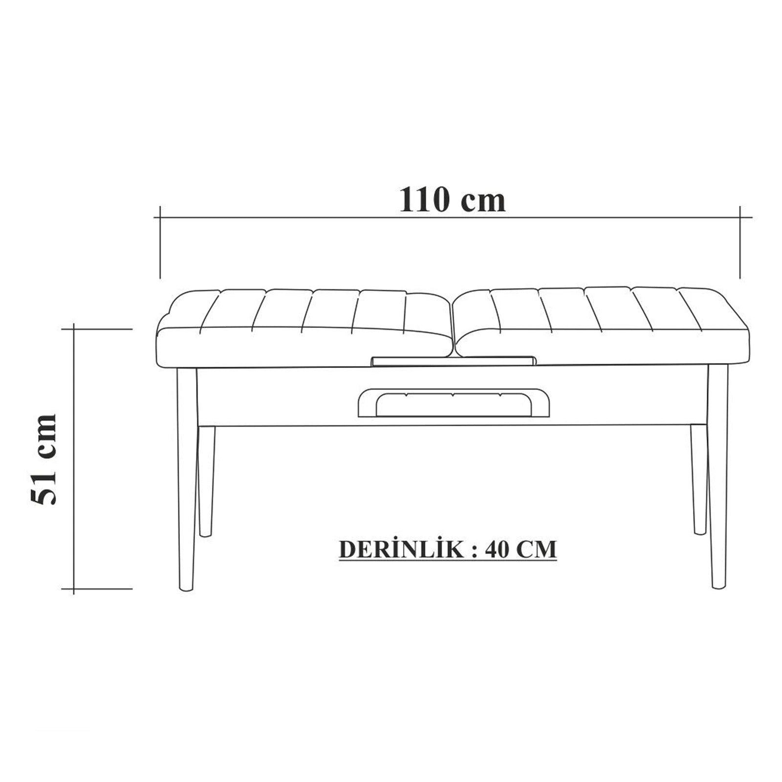 Sembol Açılır Masa Takımı Atlantik Krem