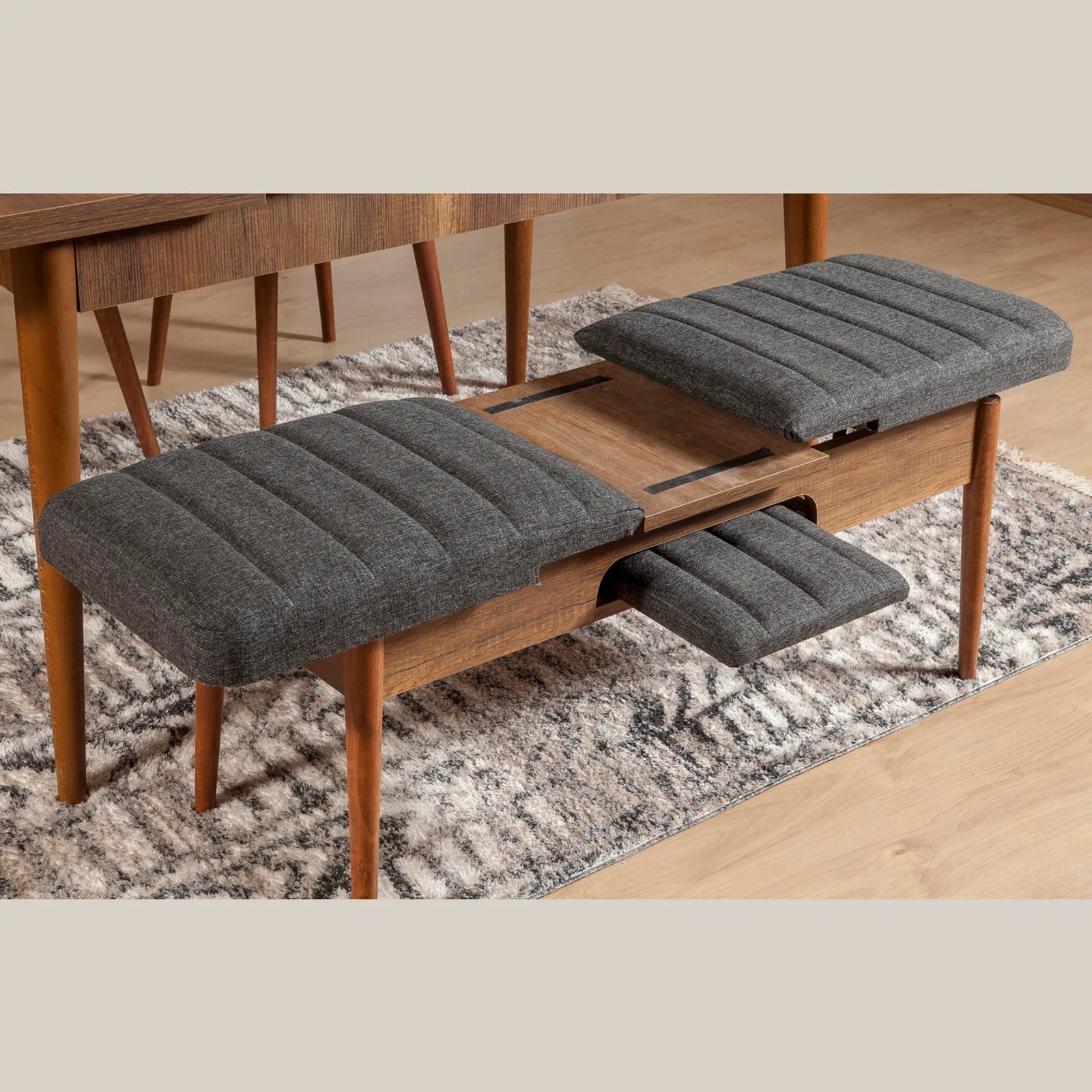 Sembol Bench Ceviz Antrasit görsel 2