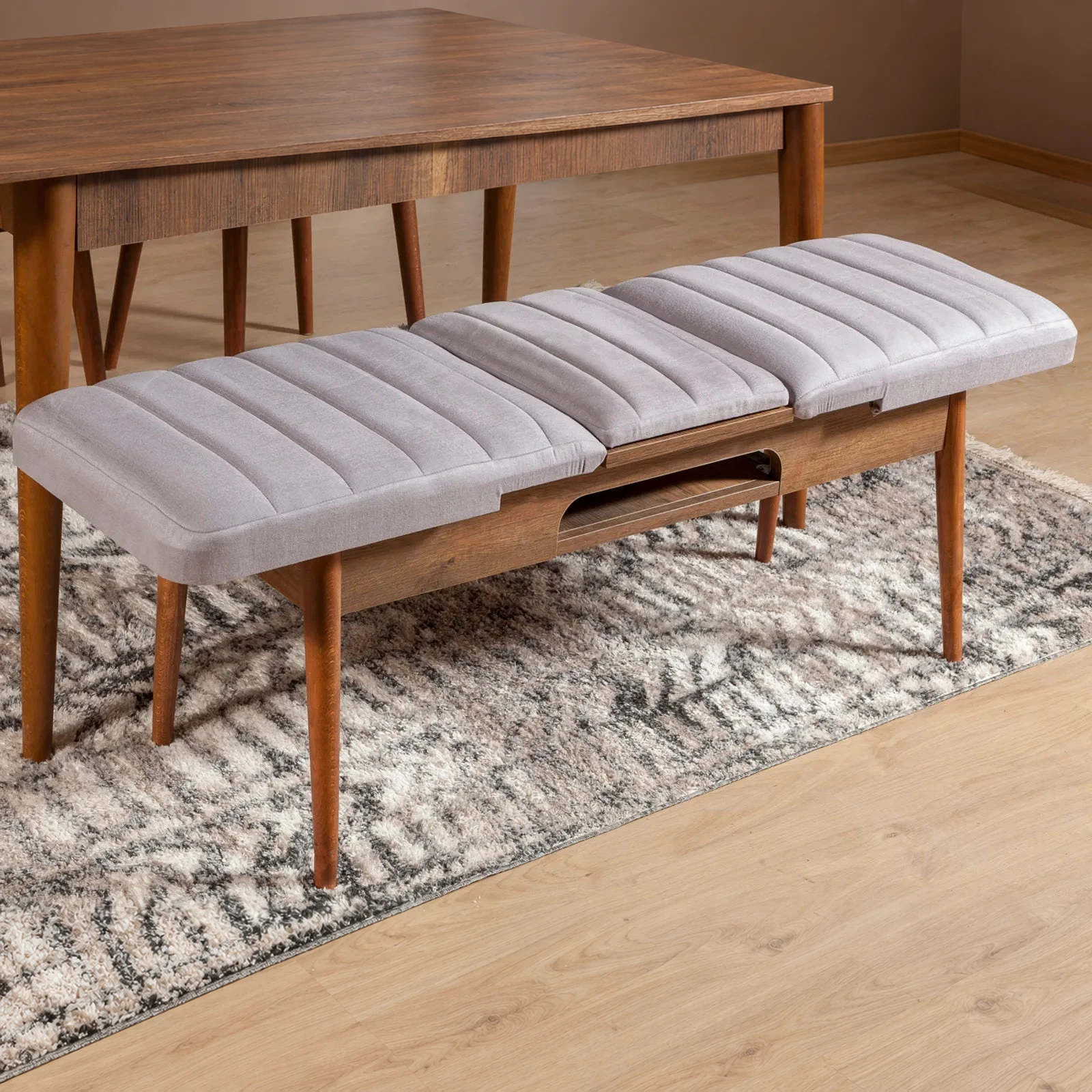 Sembol Bench Ceviz Soho Gri görsel 3